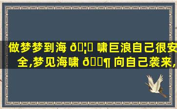做梦梦到海 🦟 啸巨浪自己很安全,梦见海啸 🐶 向自己袭来,但自己却平安无事